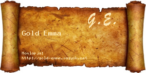 Gold Emma névjegykártya