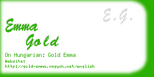 emma gold business card